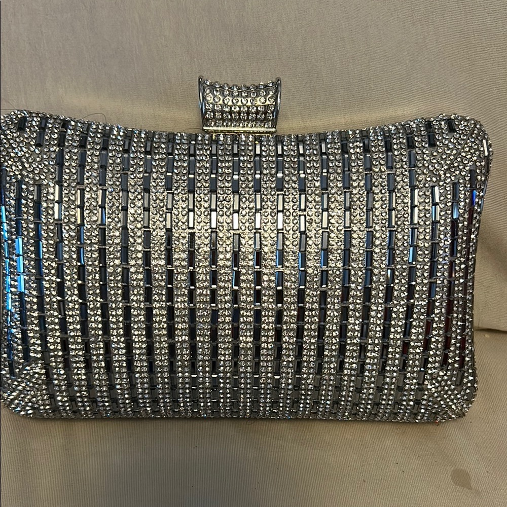 Elegant Silver Clutch Bag